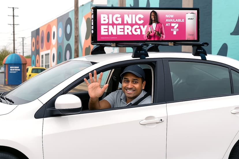 Rooftop ad driver